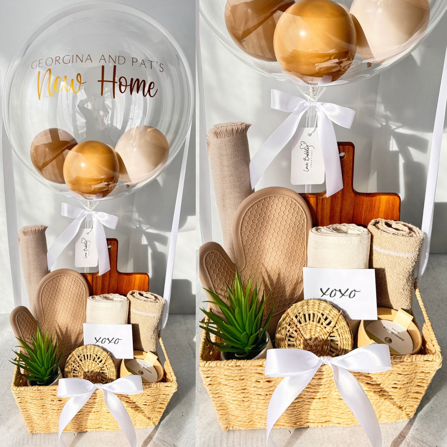 Unique Housewarming Hot Air Balloon Gift Basket