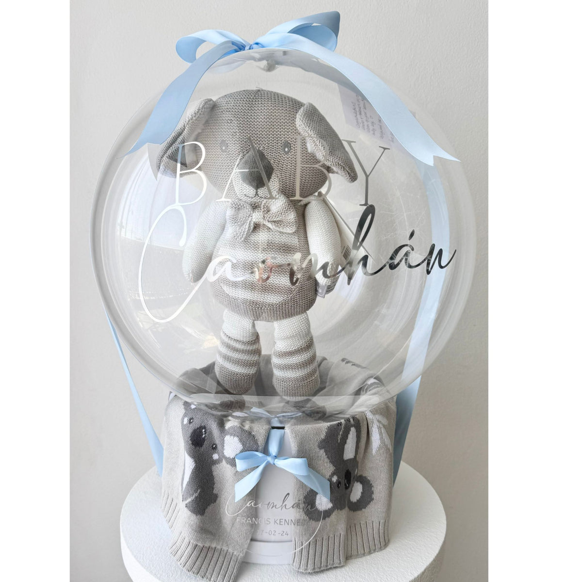 Koala Baby Boy Gift Balloon Hamper – Pink, Personalised | Sydney